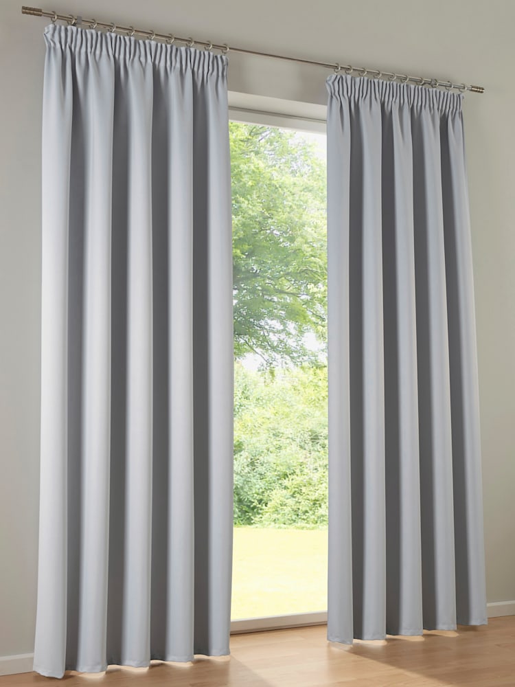 Rideau opacité, couleur gris, taille 145x135 cm, marque helline home - helline