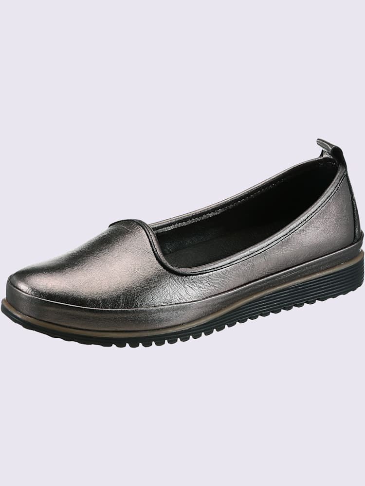 Trotteurs semelle intérieure amovible en cuir, couleur argent, taille 36 - helline