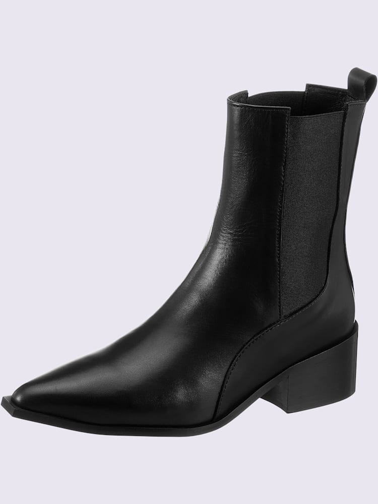 Bottines de fabrication portugaise, noir uni, taille 36 - helline