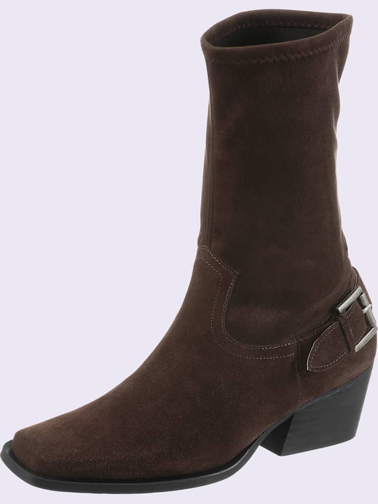 Bottines de fabrication espagnole, marron foncé uni, taille 38 - helline