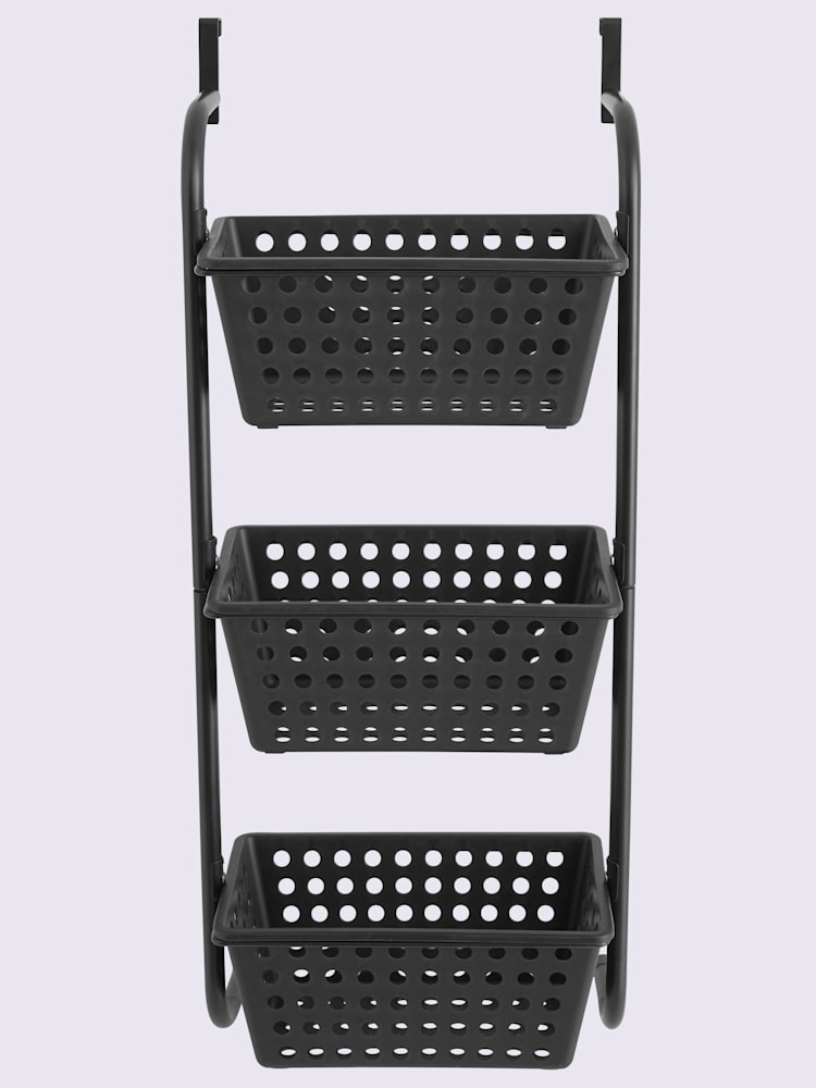 Étagère à suspendre métal, noir uni, taille H/l/P env. 78x32x24 cm, helline home - helline