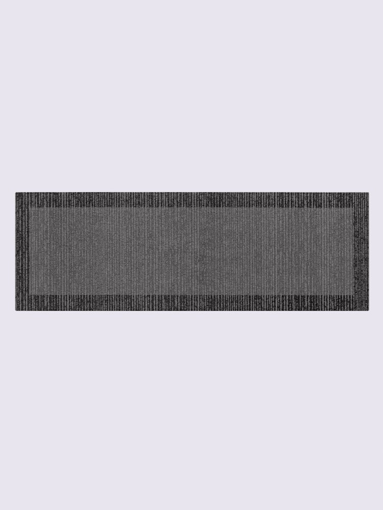 Paillasson pour intérieur et zone extérieure couverte, couleur : gris moyen uni, taille 60x180 cm, marque helline home, 100% polyamide - helline