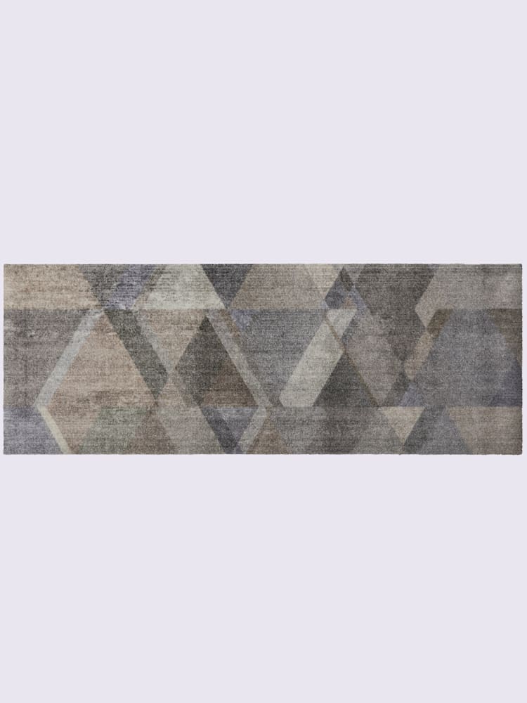 Paillasson pour intérieur et zone extérieure couverte, couleur : gris moyen uni, taille 110x175 cm, marque helline home, 100% polyamide - helline