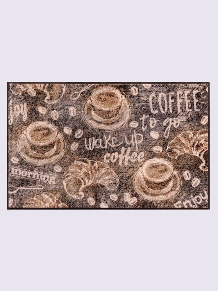 Paillasson pour intérieur et zone extérieure couverte, couleur : gris moyen à motifs, taille 50x75 cm, marque helline home, 100% polyamide - helline