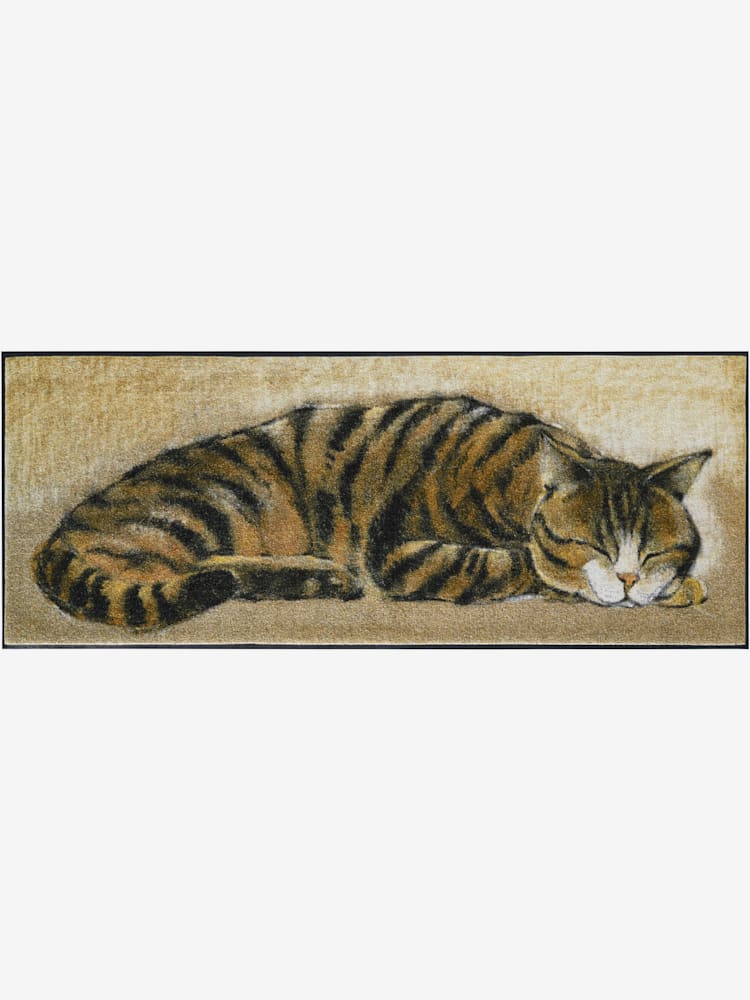 Paillasson, couleur : marron moyen uni, taille 75x120 cm, marque helline home, 100% polyamide - helline