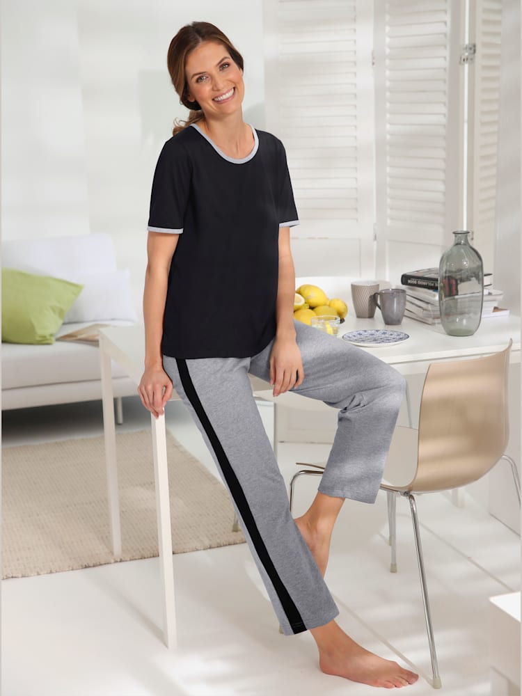 Pantalon de jogging avec broderie, couleur gris, taille 38/40, marque feel good - helline