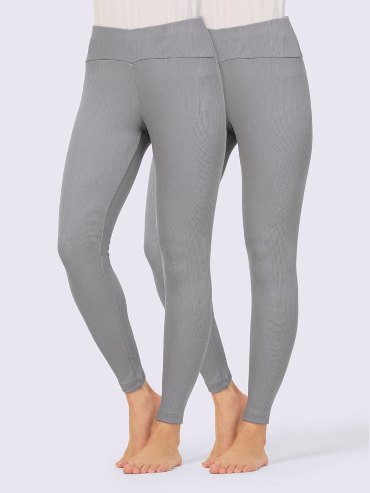 Legging ceinture élastique confortable, couleur gris, taille 54/56, marque wäschepur - helline