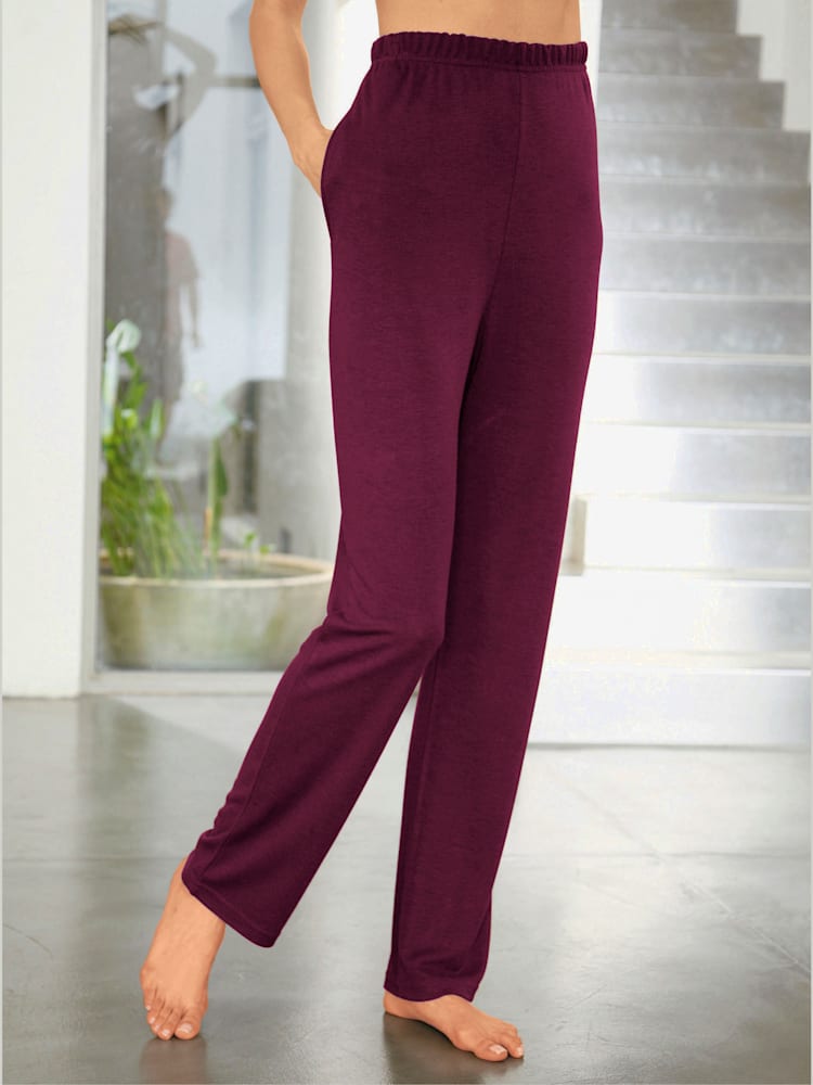 Pantalon d'intérieur confortable taille élastique, couleur rouge, taille 50/52, marque feel good - helline