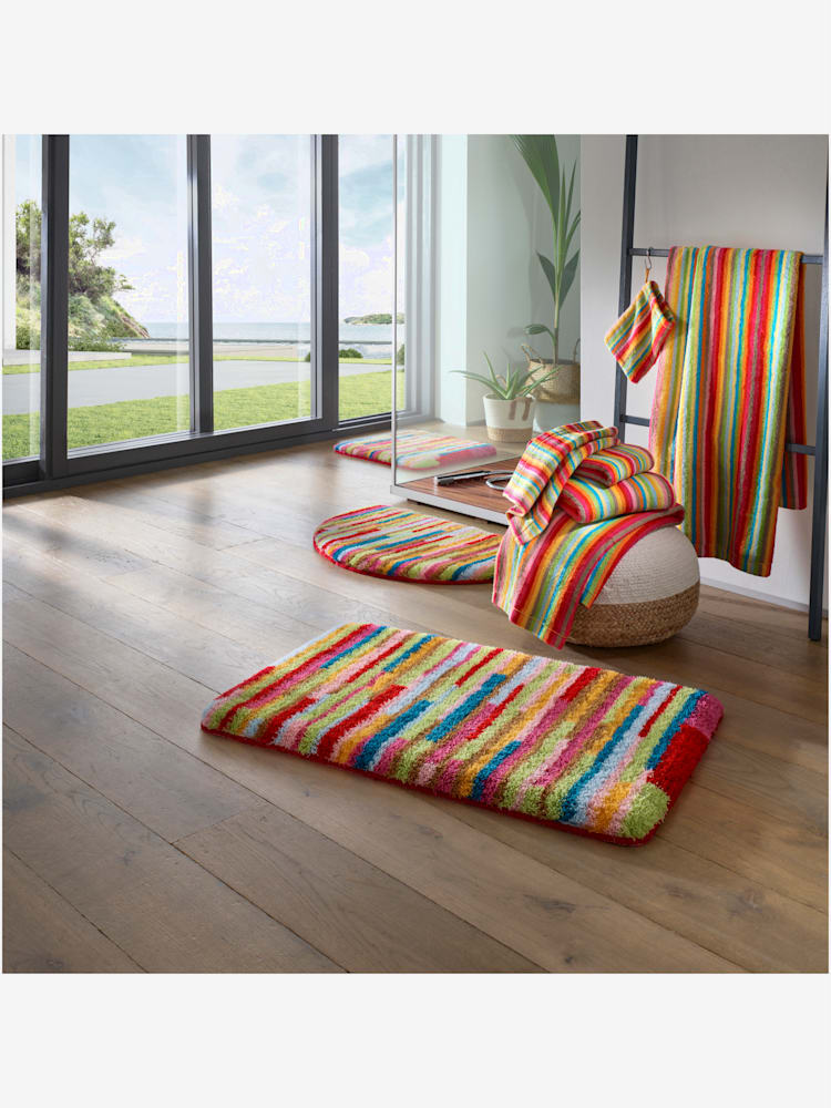 Tapis de bain, couleur rouge, taille 50x50 cm, marque Hagemann - helline