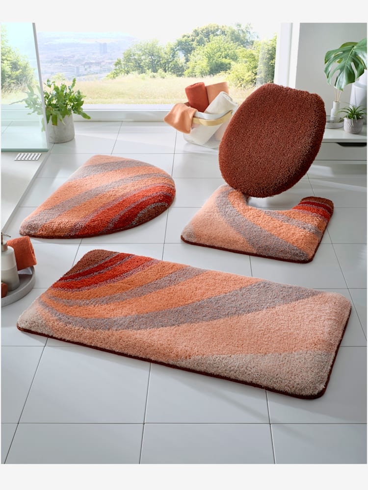 Tapis de bain, couleur marron, taille 70x120 cm, marque Kleine Wolke - helline