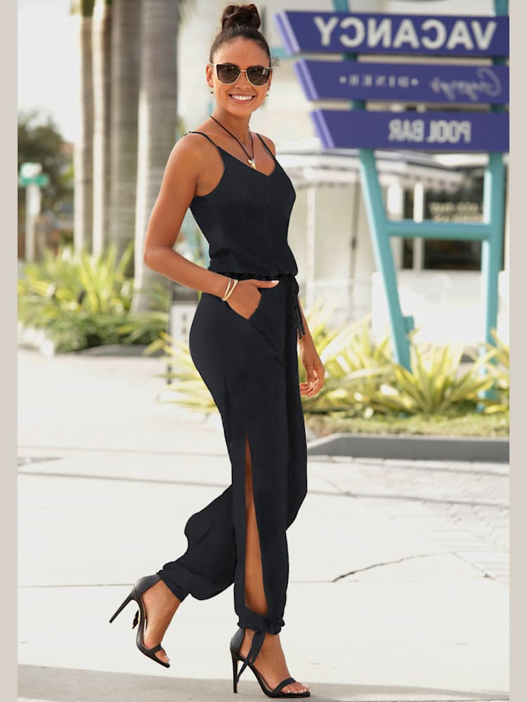 Combinaison encolure ronde, couleur noir, taille 44, marque Buffalo - helline