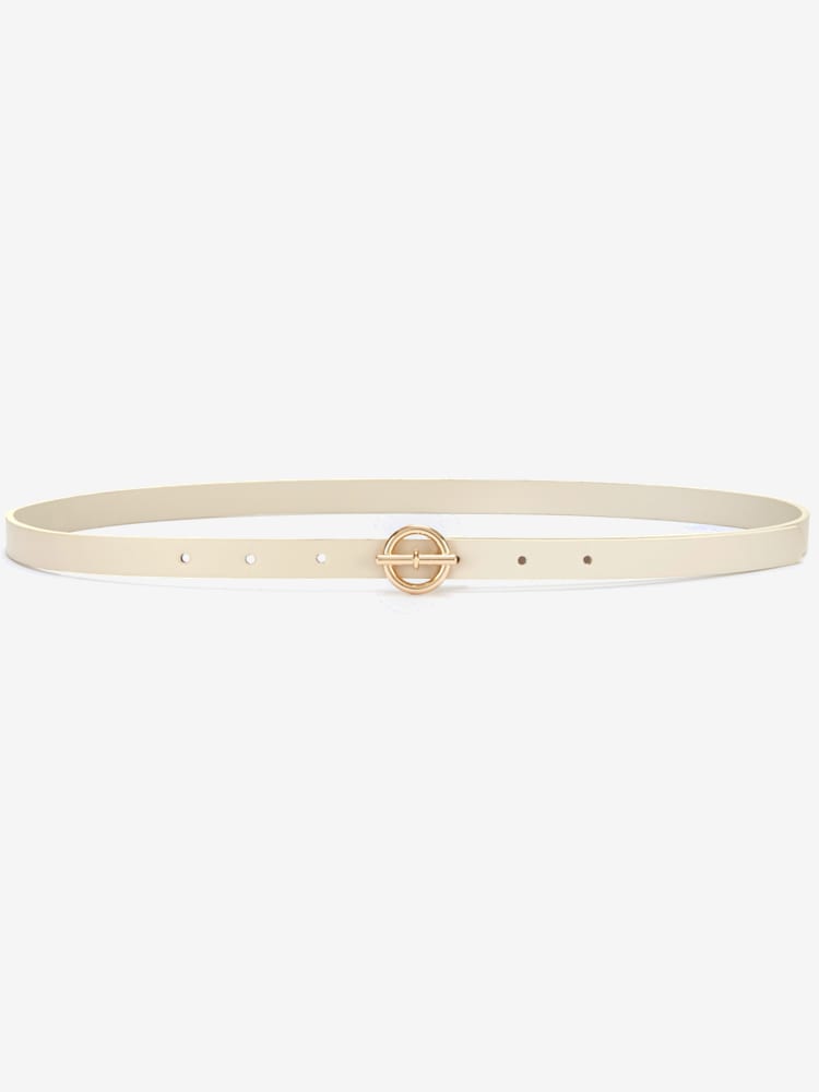 Ceinture hanches ceinture basique sobre au design classique en synthétique, couleur : marron clair uni, taille 75, marque LASCANA, 100% cuir - helline