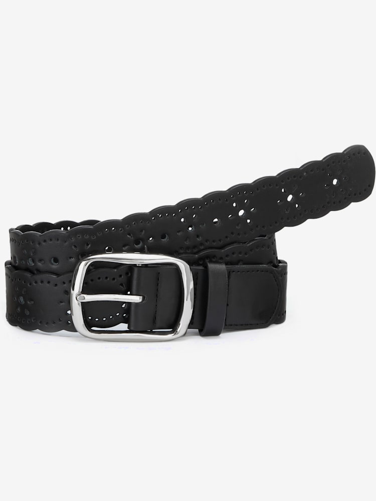 Ceinture au niveau des hanches avec motif ajouré tendance, couleur noir, taille 75, marque LASCANA - helline