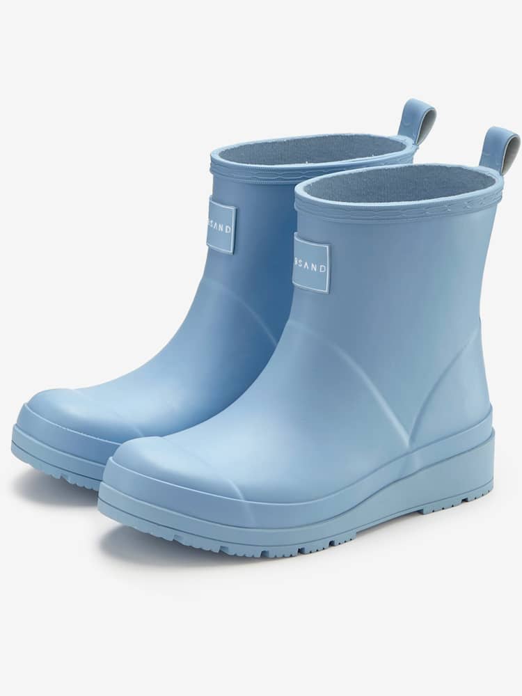 Bottines en caoutchouc bottes imperméables en caoutchouc de qualité avec semelle profilée tendance, bleu clair uni, taille 36, Elbsand - helline