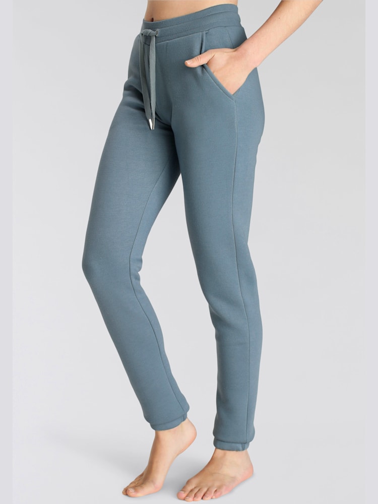 Pantalon de jogging pantalon molletonné chaud et confortable, couleur bleu, taille 54/56, marque Vivance - helline