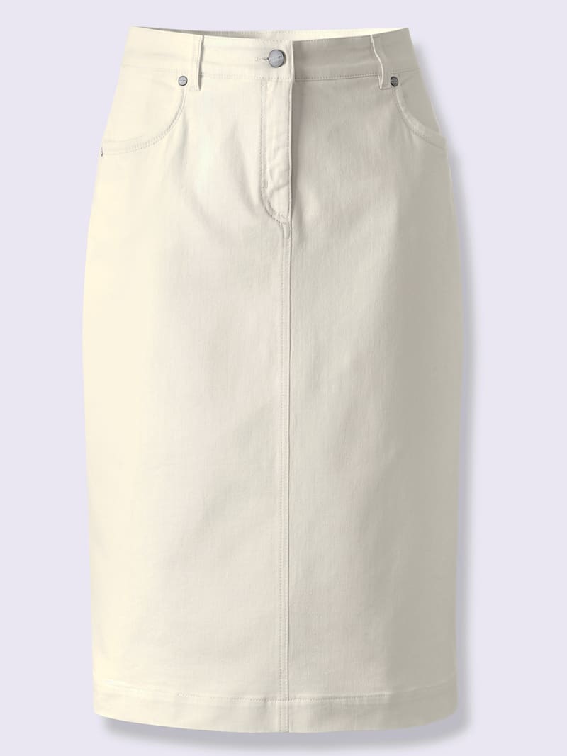 Jupe crayon droite coton taille haute Creation L - helline