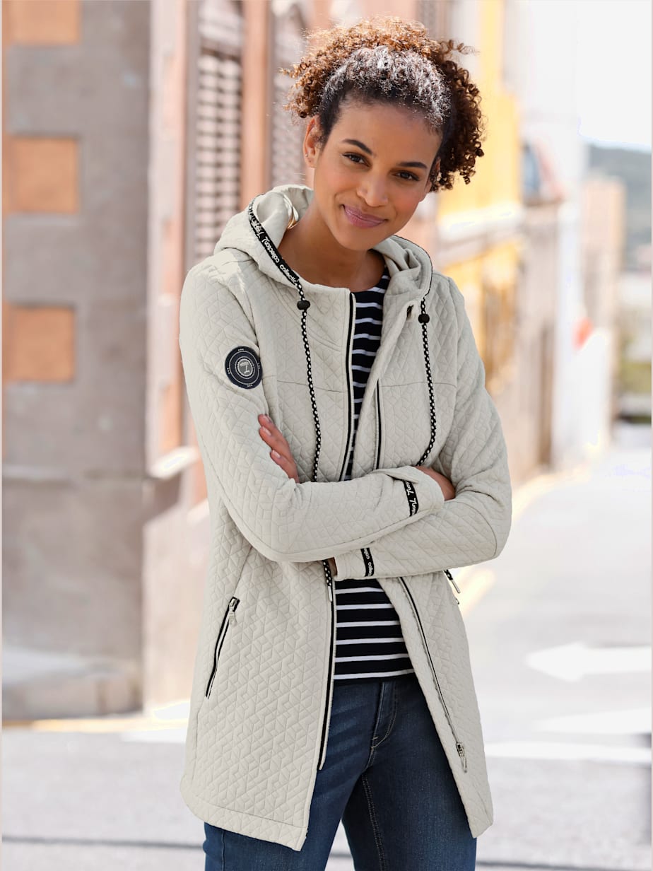 Veste Légère à Capuche Title Nine Femme - Taille S - Gris Zippée - Idéale Mi-saison