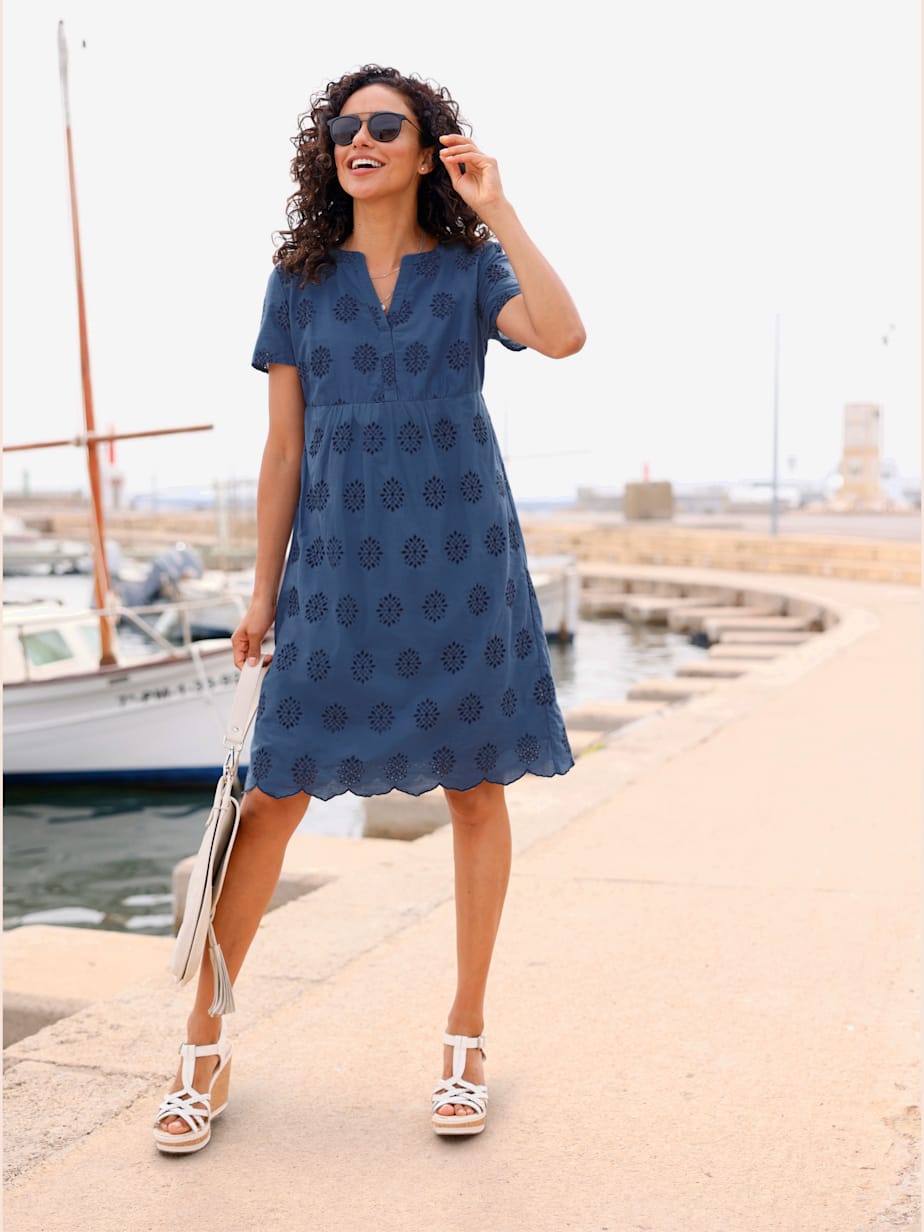 Robe Mode Femmes Lin Décontracté Grande Taille Col En V Imprimé Floral